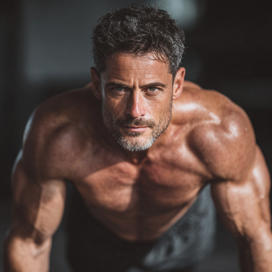 Чоловік виконує функціональні вправи